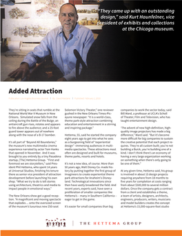 Added Attraction Publication: Los Angeles Business Journal By: David Haldane Published: February 1, 2010