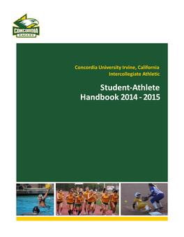 Student-Athlete Handbook 2014 - 2015