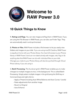 RAW Power 3.0 for Mac Help