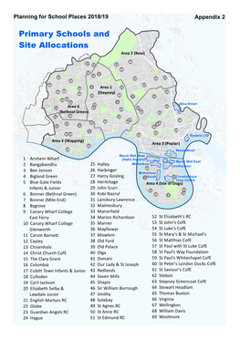 Primary Schools and Site Allocations Area 2 (Bow)