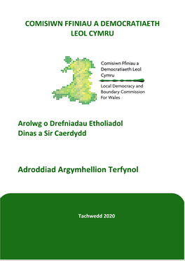 Adroddiad Argymhellion Terfynol Caerdydd