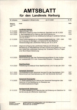 AMTSBLATT Für Den Landkreis Harburg