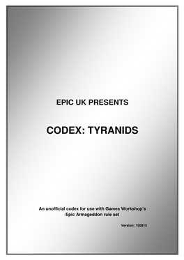 Codex: Tyranids