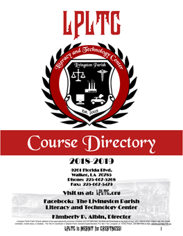 Course Directory