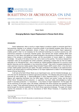 Import Replacement in Roman North Africa