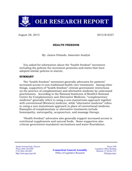 Olr Research Report