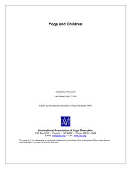 Yoga and Children