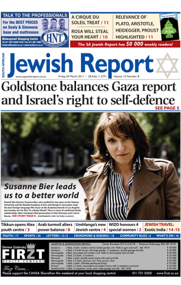 Goldstone Balances Gaza Report and Israel's Right to Self-Defence
