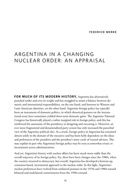 Argentina in a Changing Nuclear Order: an Appraisal