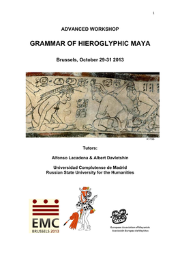 Grammar of Hieroglyphic Maya