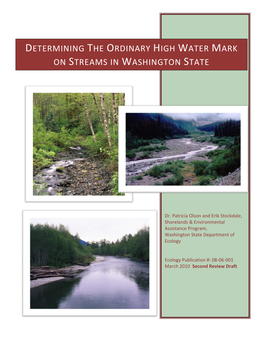 Determining the Ordinary High Water Mark on Streams in Washington State