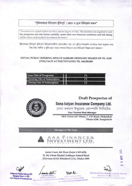 Draft Prospectus of Sena Kalyan Insurance Company Limited 29.04