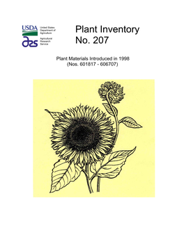 Plant Inventory No. 207 Is the Official Listing of Plant Materials Accepted Into the U.S