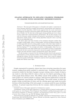 On-Line Approach to Off-Line Coloring Problems on Graphs with Geometric Representations