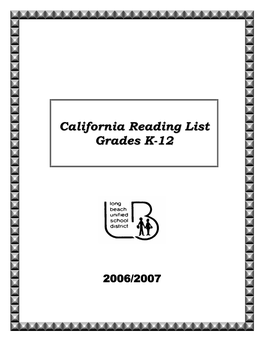 California Reading List Grades K-12