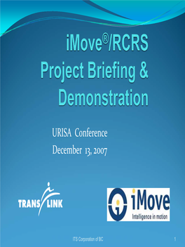 Imove®/RCRS Steering Committee Meeting