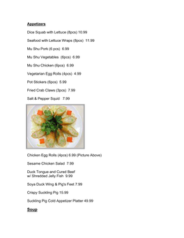 10.99 Seafood with Lettuce Wraps (8Pcs) 11.99 Mu