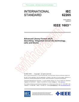 International Standard Iec 62265 Ieee 1603™