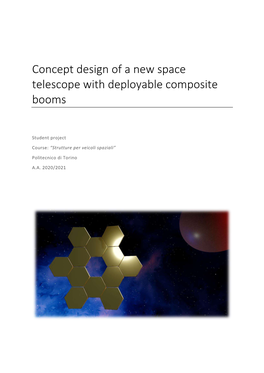 Concept Design of a New Space Telescope with Deployable Composite Booms