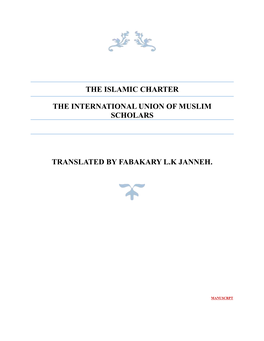 The Islamic Charter the International Union Of