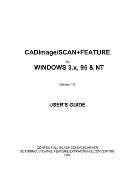 Installation of Cadimage/SCAN with the Adaptecâ AVA-1505 Board