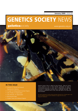 Issue 60 of the Genetics Society Newsletter