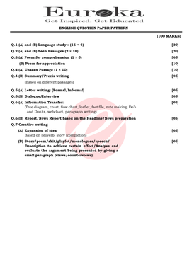 Ixth ENGLISH MODEL QUESTION PAPER I