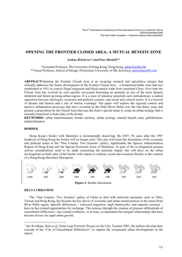 Opening the Frontier Closed Area: a Mutual Benefit Zone