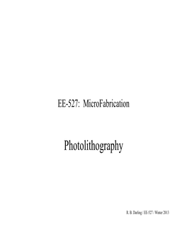 Photolithography