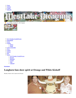 Longhorn Fans Show Spirit at Orange and White Kickoff