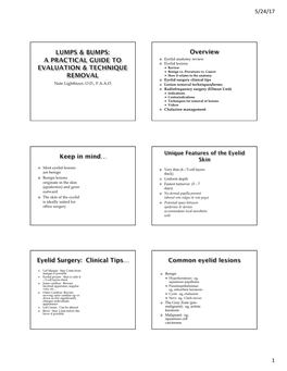 ***Lumps and Bumps Handout April 2017