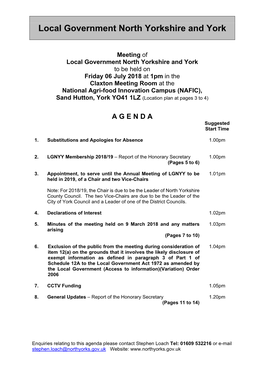 Local Government North Yorkshire and York