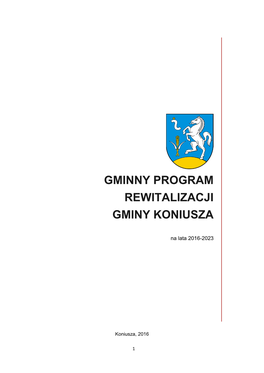 Gminny Program Rewitalizacji Gminy Koniusza