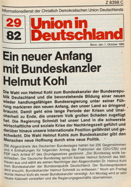 UID 1982 Nr. 29, Union in Deutschland