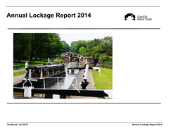 Annual Lockage Report 2014