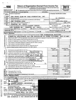 Foy 990 Return of Organization Exempt from Income