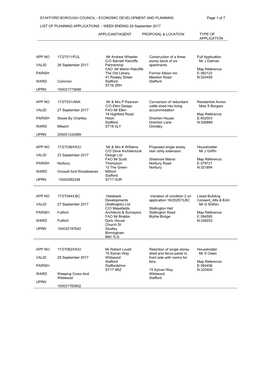 STAFFORD BOROUGH COUNCIL - ECONOMIC DEVELOPMENT and PLANNING Page 1 of 7