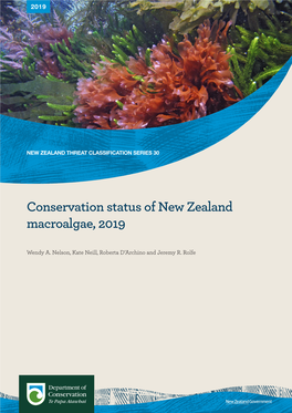 Conservation Status of New Zealand Macroalgae, 2019