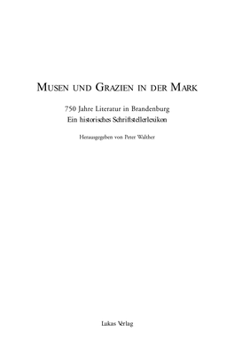 Musen Und Grazien in Der Mark