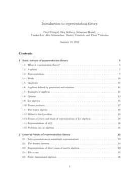 Introduction to Representation Theory