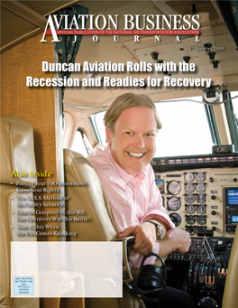 Duncan Aviation Rolls with the Recession and Readies for Recovery by Paul Seidenman and David J