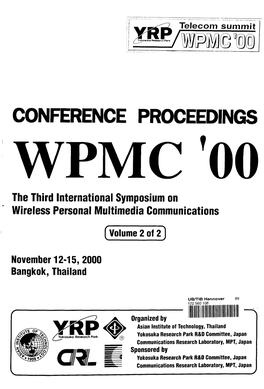 CONFERENCE PROCEEDINGS WPMC 00 the Third International Symposium on Wireless Personal Multimedia Communications