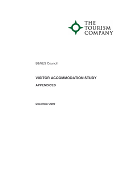 Visitor Accommodation Study Appendices 37 Bath Hotel Stock Comparisons ______