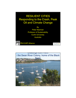 RESILIENT CITIES Responding to the Crash, Peak Oil and Climate Change