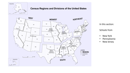 Schools from • New York • Pennsylvania • New Jersey