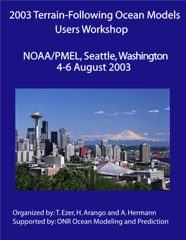 2003 Terrain-Following Ocean Models Users Workshop NOAA/PMEL