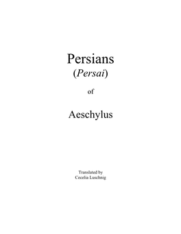 Persians (Persai)