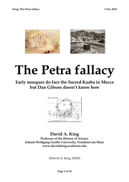 The Petra Fallacy 01.12.2018