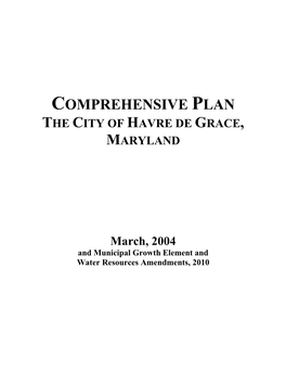 Comprehensive Plan the City of Havre De Grace, Maryland