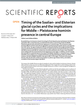 Timing of the Saalian- and Elsterian Glacial Cycles and the Implications